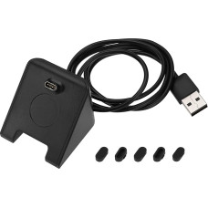 EMSea 1 įkroviklio rinkinys Įkrovimo stotelė su dulkių kištuku Suderinama su Garmin Fenix 7 7S 7X Suderinama su Solar 6 6s 6x Pro 5 5S 5X Plus Suderinama su Instinct Suderinama su Vivoactive 3 4