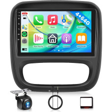 4G + 64G 9 Inch Android Car Radio for Renault Trafic Opel Vivaro B Fiat Talento Nissan NV300 Wireless Carplay Stereo with Android Car Navigation GPS Mirror Link Bluetooth FM/RDS/DAB/DVR/EQ WiFi SWC