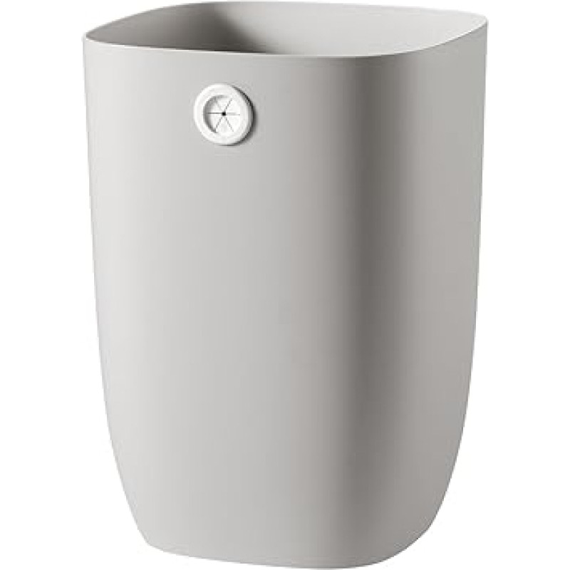 Bathroom Trash Can Small Office Trash Can Plastic Paper Trash Can Modern Trash Can for Bathroom Bedroom Living Room Grey 7L