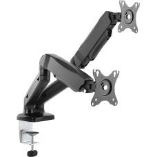 HALTERUNGSPROFI Dual Dual Desk Mount with Gas Lift for LED LCD Monitors up to 32 Inch VESA 75 x 75 100 x 100 OFFICE-GS224 (2 Monitors)