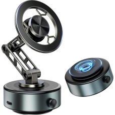 Magnetische KFZ-Handyhalterung mit Saugnapf, elektrisch, 360 Grad faltbar, magnetisch, verstellbar, innovatives Design, Auto-Handyhalterung für iPhone Mag Safe und alle Handys