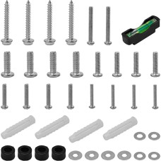 VESA Screws Set - DEANKEJI 37 Pieces Pack TV Screws - 5 Types of Screws - with Spirit Level - TV Wall Mount Screws Set, Suitable for TV Stands and Monitor Stands