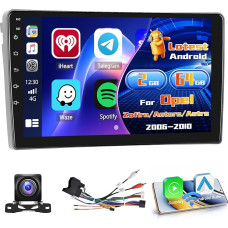 Inefala Radio for Opel Zafira/Antara/Astra 2006-2010 Android 15 2+64G with Wireless CarPlay Android Car, 9 Inch Screen with EQ 26UI FM RDS GPS Bluetooth WiFi SWC AHD Rear View Camera