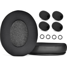 Replacement Ear Pads and Microphone Foam Compatible with HyperX CloudX/Cloud III/Pro/Core/Alpha/Alpha S/Alpha Pro/Flight/Flight S/Stinger/Stinger S/CloudX Stinger/Stinger Core (Cooling Gel)