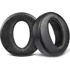 SOULWIT Replacement Ear Pads for Sony MDR-Z1R (MDRZ1R) WW2 Signature Hi-Res Headphones with Soft Protein Leather - Black