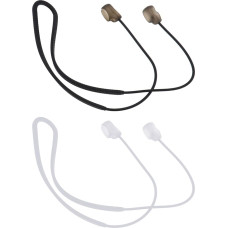 eMagTech 2 Pack Wireless Silicone Anti-Lost Straps Compatible with WF-1000XM4 Headphone Straps Anti-Lost Strap Hanging Strap Black and White