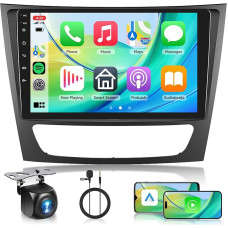 4G 64G Android Car Radio for Mercedes Benz E/G/CLK/CLS Class W209 W211 W219 W463 2002-2010 9 Inch Wireless Carplay Car Radio with Android Car Navigation GPS Mirror Link Bluetooth FM/RDS/DAB/DVR/EQ