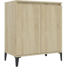 vidaXL Sideboard with 2 Doors, Chest of Drawers, Sideboard, Side Cabinet, Multi-Purpose Cabinet, Bookcase, Sonoma Oak, 60 x 35 x 70 cm, Wood Material