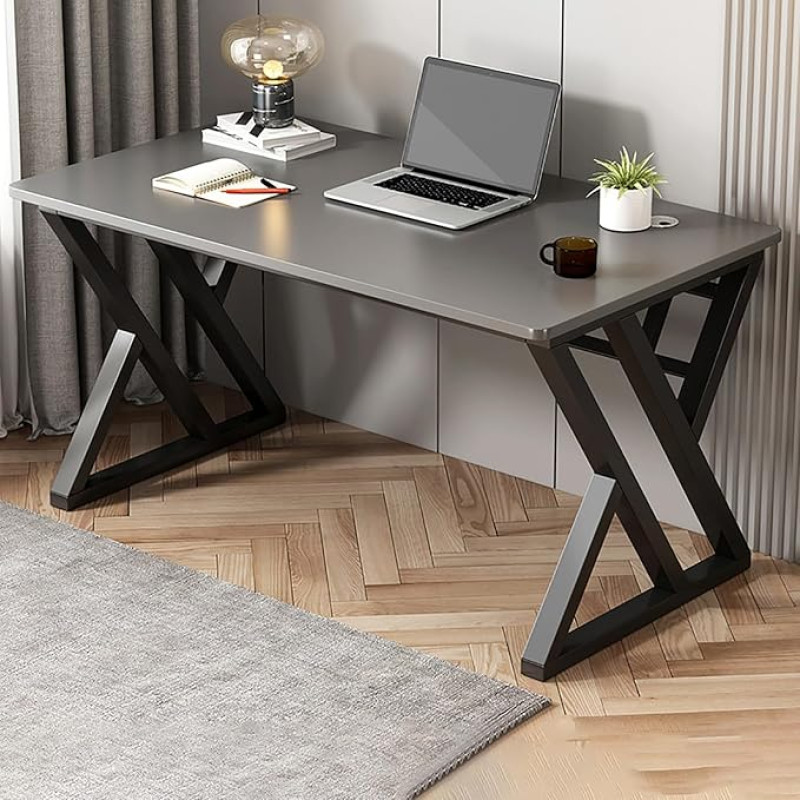 Industrieller Computertisch für Heimbüro, moderner Gaming-Schreibtisch aus Holz, Chefarbeitsplatz für Studium und Schreiben, Konferenztisch - stilvolles und funktionales Design