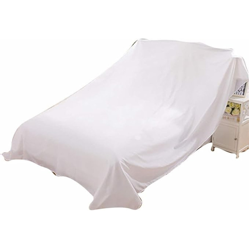 Lovos apsauga nuo dulkių Baldų apsauginis užvalkalas Fleece kvėpuojantis pelėsių užvalkalas Lovos sofos baldų užvalkalas Baltos spalvos kilnojama antklodė 100-700 cm, 120 cm x 200 cm