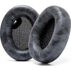 WC Wicked Cushions Extra Thick Ear Pads for Sony WH1000XM4 Headphones - Soft PU Leather, Luxury Noise Isolating Memory Foam, Works with Ear Sensor | Black Camo