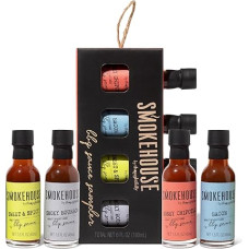 Smokehouse by Thoughfully Gourmet BBQ Sauces Tasting Set - Gift Box with 4 Vegan Barbecue Grill Sauces - 4 x 45 ml