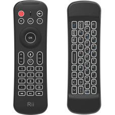 Rii MX6 2.4G Backlight Air Mouse + Wireless Keyboard + 6-Axis Somatosensory Remote Control + Microphone + IR Learning Buttons 5-in-1 for Mini PCs/Smart TV/Android TV Box/Raspberry Pi (US Layout)