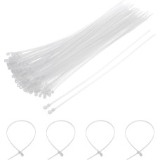 sourcing map Kabelbinder, selbstsichernd, lang, Nylon, 300 mm, 21,8 kg, Weiß, 250 Stück