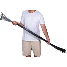 1500mm Extra Long Cable Ties 30 Pack Extra Large Heavy Duty Strong Cable Ties 90kg Tensile Strength Black Self Locking UV Resistant Plastic Nylon Cable Ties