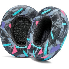 WC Wicked Cushions Extra Thick Ear Pads for Skullcandy Crusher/Evo/Hesh 3 Headphones and More | Improved Durability and Thickness for Improved Comfort and Noise Isolation | 90's Black