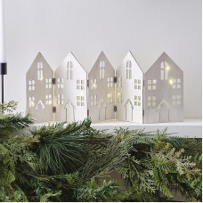 Ginger Ray Lighted Wooden Houses Ideal For A Mantle Or Home Decoration For Christmas