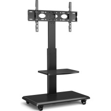 RFIVER TV Stand Rollable TV Stand with Wheels for 32-70 Inch TVs Height Adjustable Swivel Holds 50 kg Max VESA 600 x 400 mm