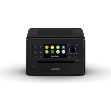 sonoro Elite CD Player with Internet Radio and Bluetooth (FM/FM, DAB Plus, Wi-Fi, Alarm Clock, Podcasts, Spotify, Amazon Music, Deezer) Black/Black