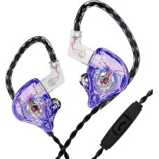 Yinyoo KBEAR Storm Headphones with In-Ear Monitor for Singers, Drummers, Musicians, Bassists, High Resolution Wired In-Ear Headphones, Custom IEM, Detachable Silver Plated OFC Cable