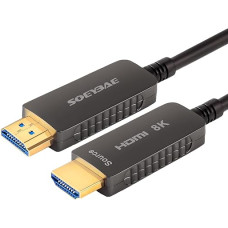 SOEYBAE 8K Optic HDMI Cable 30 m HDMI 2.1 Fibre Optic Cable 48Gbps 8K @ 60Hz 4K @ 120Hz 3D Support HDCP2.2 for HDTV, Projector, Gaming Box, Home Cinema, TV Box