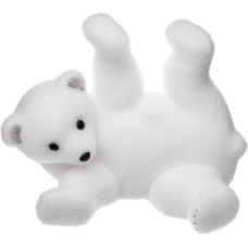 Feeric Christmas - Christmas Theme, Teddy Bear, White, Flocked, Height 21 cm, Under White Coat