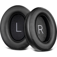 SOULWIT Protein Leather Replacement Ear Pads for Sennheiser Momentum 3 Noise Cancelling Over/Around-Ear Headphones, Replacement Pads with Soft Memory Foam for Noise Isolation