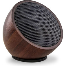 InLine 55380H woodwoom, Mini Bluetooth Walnuss-Holz Lautsprecher, 52mm, braun