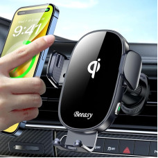 Beeasy 15 W Car Mobile Phone Holder with Charging Function - Wireless Charger Car Automatic Qi Inductive Charging Station Car Mobile Phone Holder Car Charger Ventilation for iPhone Samsung Huawei LG