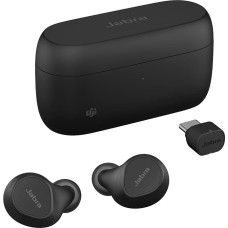 Jabra Evolve2 Buds True Wireless In-Ear Bluetooth with Active Noise Cancellation, MultiSensor Voice Technology and Wireless Charging Pad - for MS Teams and All Popular Meeting Apps - Black