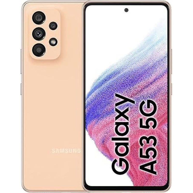 Samsung Galaxy A53 5G Handy SIM Free Android Smartphone 128GB Peach (Generalüberholt)