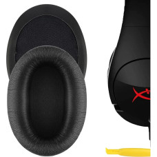 Geekria QuickFit Replacement Ear Pads for HyperX Cloud Flight, Cloud Flight S, Cloud Stinger Gaming Headphones, Ear Pads, Headset Ear Pads, Ear Cups, Repair Parts (Black)