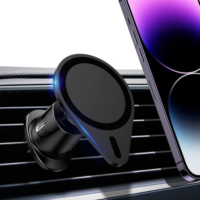 SUPERONE Phone Magnet for Car, Strong Power Magnetic Phone Holder, 360° Rotation, Air Vent Phone Holder for Car, Fits iPhone 13, Mini, MagSafe Case and All Phones