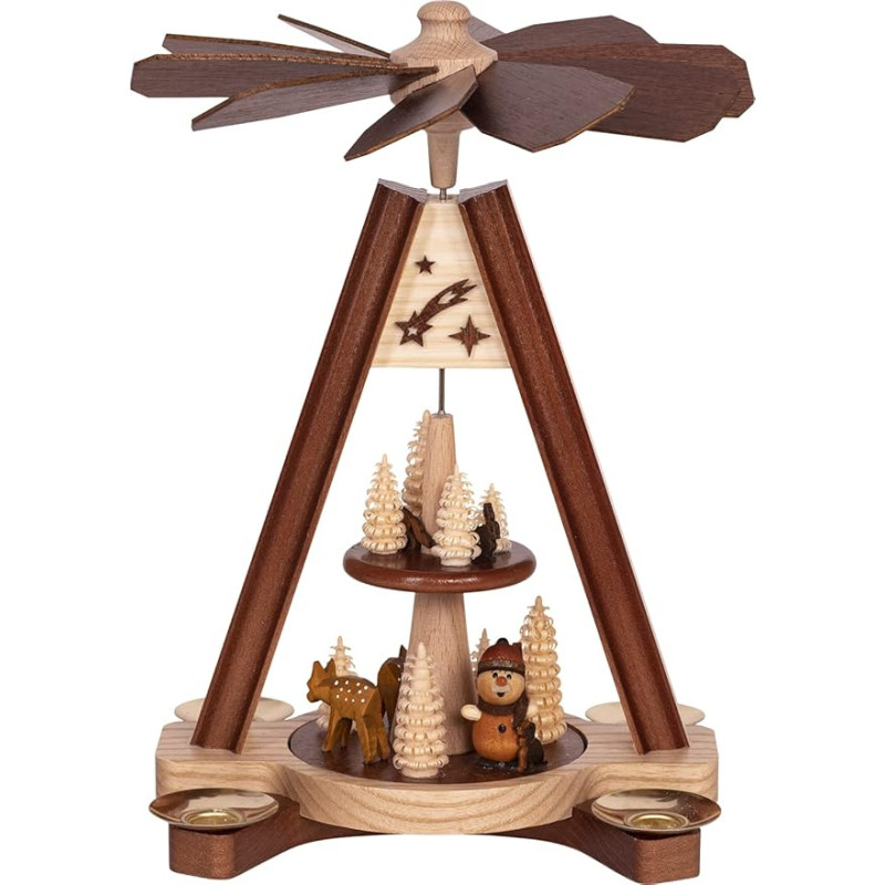 Saico Wooden Christmas Pyramid, 2 Colours, 24 cm