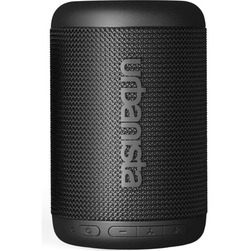 Urbanista Memphis Wireless Speaker Bluetooth 5.2 Dual Pairing, Portable Speaker IPX5 Waterproof, 12H Playtime, Button Control, Loud Stereo Sound, Outdoor Speaker, Black