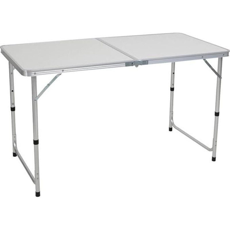 Sulankstomas sodo stalas, 3 padėtys, 122 x 60 x 70 cm, baltas, vieno dydžio