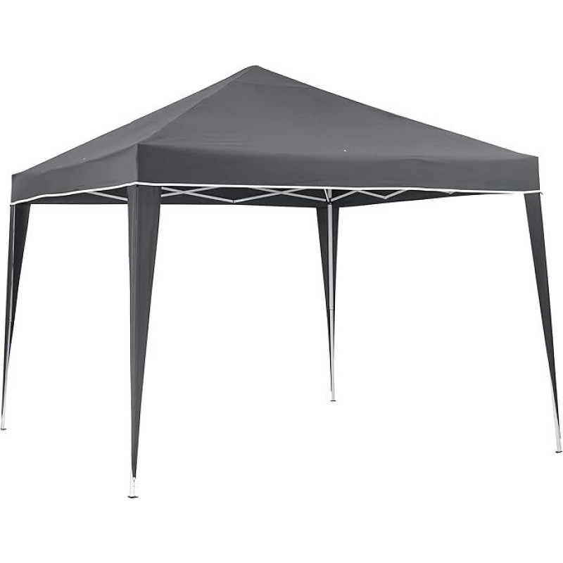 KG KITGARDEN Deluxe Gazebo, Metal, Plastic, Grey, 3 x 3 m