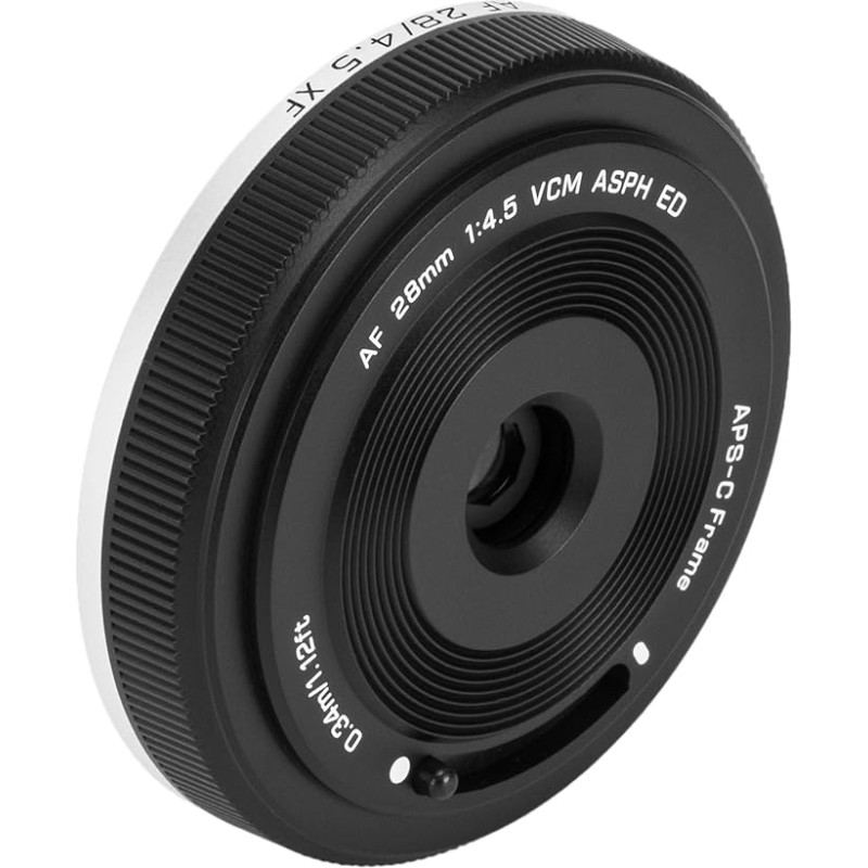 VILTROX 28 mm F4.5 XF Lens Pancake Autofocus Chips Size Wide Angle X-Mount Lens Compatible with Fujifilm X-Mount Cameras X-A1 X-A2 X-A3 X-A5 X-H1 X-T1 X-T100 X-PRO1