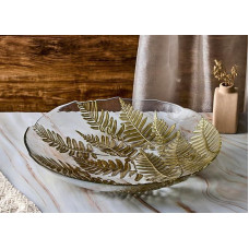 Auksinis paparčio dubuo - prabangus dekoratyvinis dubuo