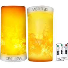 CFGROW LED Flame Lamp, LED Flame Effect Candles Light Portable USB Rechargeable Table Lamp Ceiling Lamps with Magnetic Base Flickering Flame for Christmas/Halloween/Party/Home/Height
