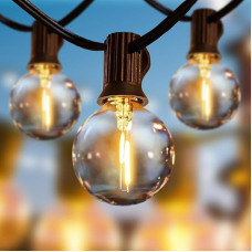 Svater Outdoor Fairy Lights, G40 30 m Fairy Lights Bulbs LED with 50 + 2 Plastic Shatterproof Bulbs, Waterproof Outdoor Fairy Lights Power for Garden, Patio, Wedding, Party, 2700 K Warm White