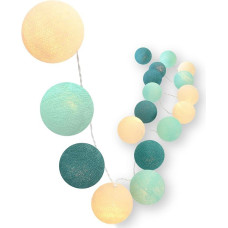 CREATIVECOTTON LED Fairy Lights with Cotton Balls, Including Timer and Dimmer