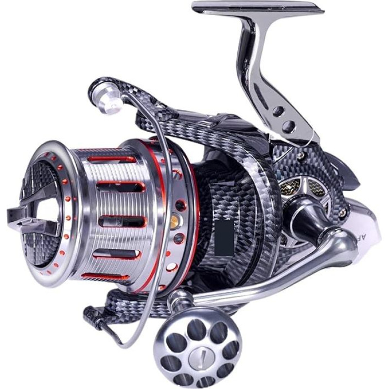 Seewasserfeste Angelrolle 8000–12000, Ganzmetall, 10+1 Kugellager, Zugkraft: 25 Kg, for Große Fische, Karpfen-Spinnrollen Präzision Zuverlässigkeit(8000)