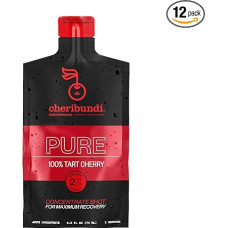Cheribundi - 12 x 74ml vyšnių gėrimas, 100 % natūralus, pagamintas iš 480 vyšnių, labai koncentruotas, be cukraus, be priedų, skirtas sportui ir regeneracijai