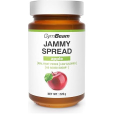 GymBeam Jammy Spread - Jelly Spread without Sugar, Fruit Spread with Fruit Pieces, Fat-Free, Low Calorie, Ideal for Weight Loss, Deliciously Sweet, Perfect for Bread, Porridges & Desserts (220 g,