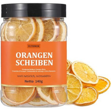 ULTHMOK High-quality dried orange slices - 140 g, 100% natural and no additives, no added sugar, ideal for tea, cakes and yoghurt