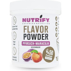 NUTRIFY Advanced Nutrition Peach Passion Fruit Flavour Powder 150 g, Flavouring Powder with Peach Passion Fruit Flavour and 7.5 kcal per Serving, Vegan, Lactose Free, Gluten Free