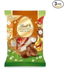Lindt Chocolate Specialities Mix Eggs | 3 x 90 g | Full Milk Eggs in Five Varieties with and without Alcohol (Marc de Champagne, Nougat, Cresta, Mousse au Chocolat, Lindor Milk) | Easter Chocolate