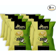 JO Chips Kettle - Sour Cream & Cheese Style, Regional Potato Chips by Heimart - Vegan, Gluten Free (8 x 120 g)