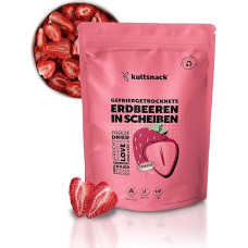 KULTSNACK Džiovintos šaltyje braškės - 250g - džiovintos braškės - užkandžiai ir dribsniai - saldainių pakaitalas - be pridėtinio cukraus - gryni vaisiai (veganai, be glitimo)